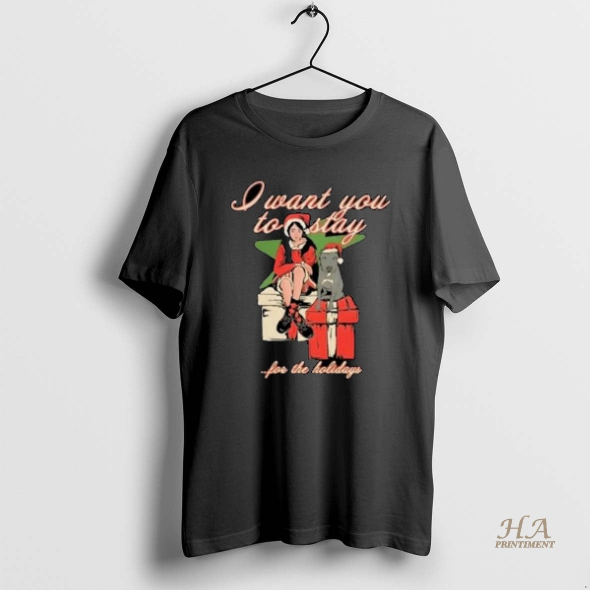 Official I Want You To Stay For The Holiday Circle Black