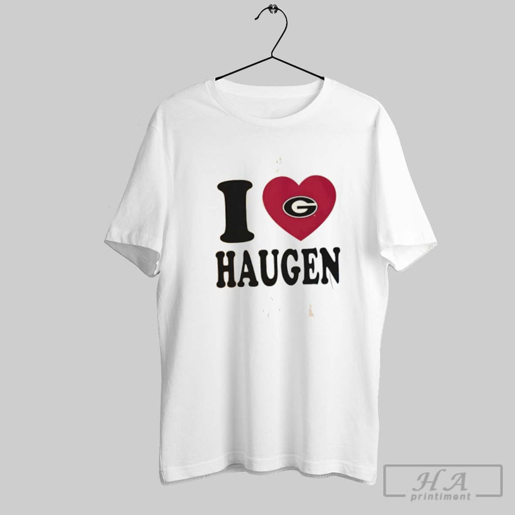 Official I Love Estelle Haugen Georgia Bulldogs Heart