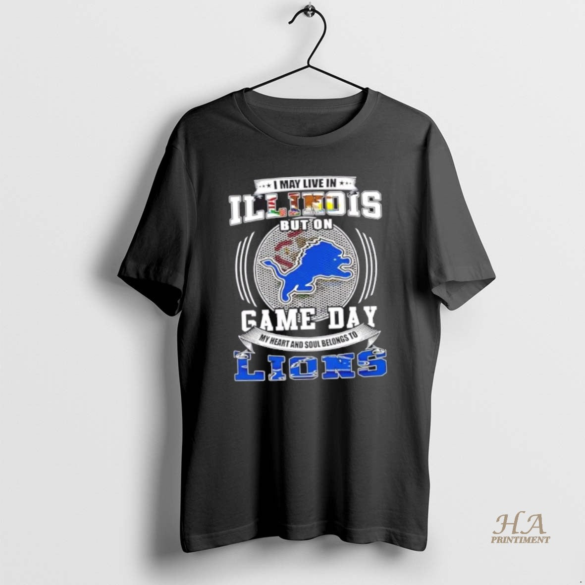 Official I May Live In Illinois But On Game Day Detroit Lions Football