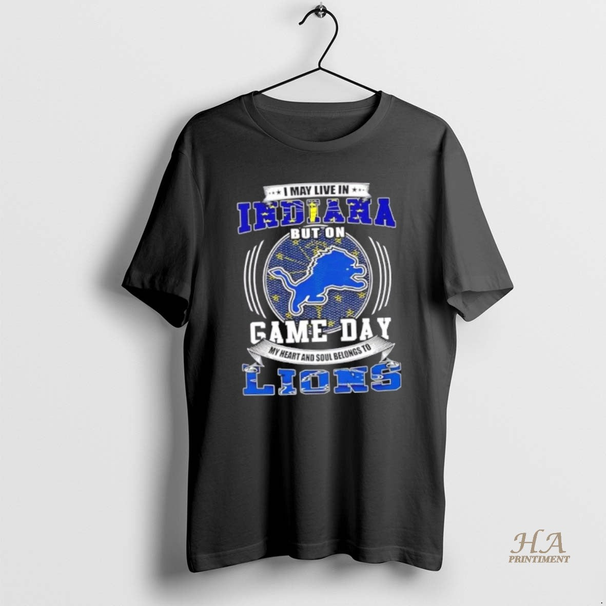Official I May Live In Indiana But On Game Day Detroit Lions Football