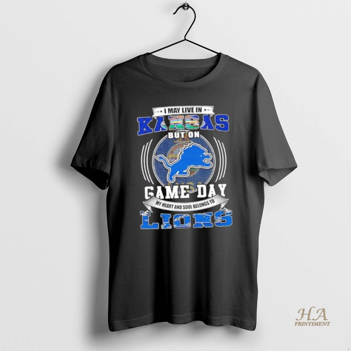 Official I May Live In Kansas But On Game Day Detroit Lions Football