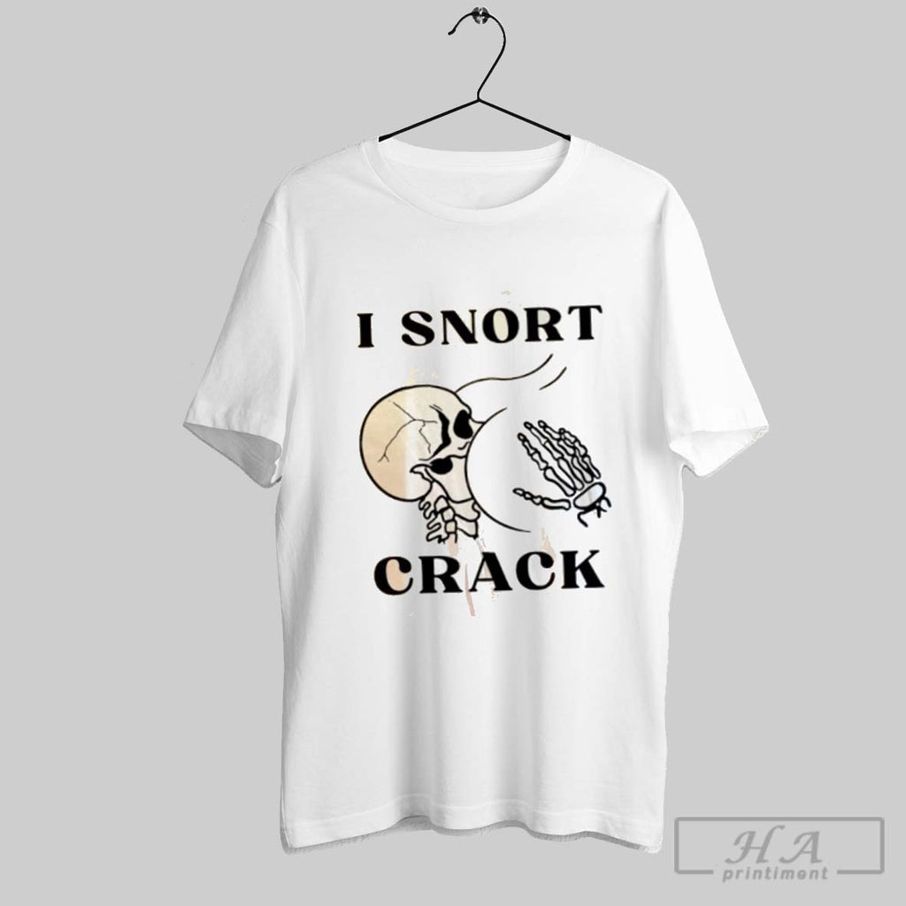 Official I Snort Crack Skeleton Skull Halloween