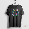 Official Indianapolis Colts Primary Logo Holiday Lights 2025 Circle Black