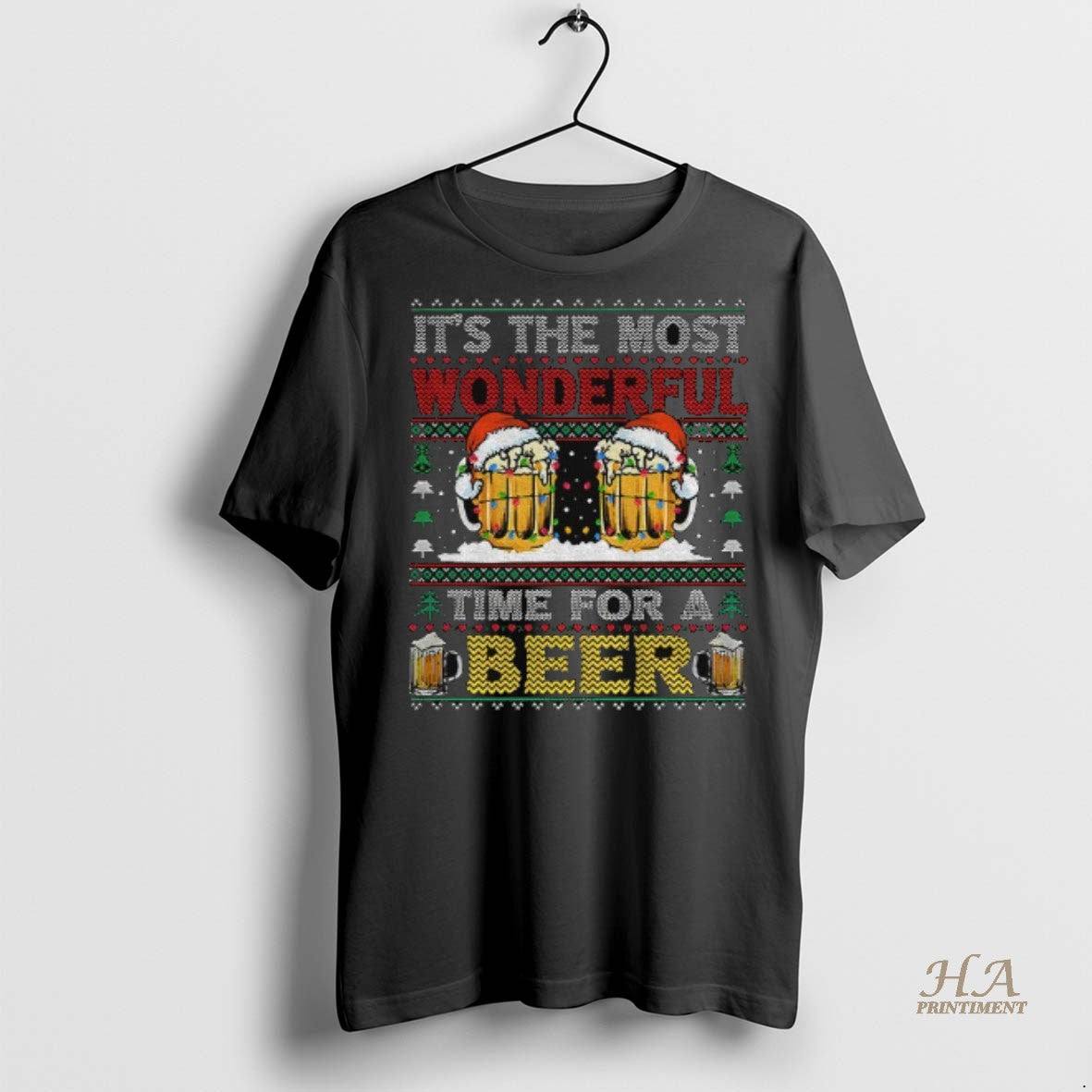 Official Its The Most Wonderful Time For A Beer Santa Merry Christmas Shirt