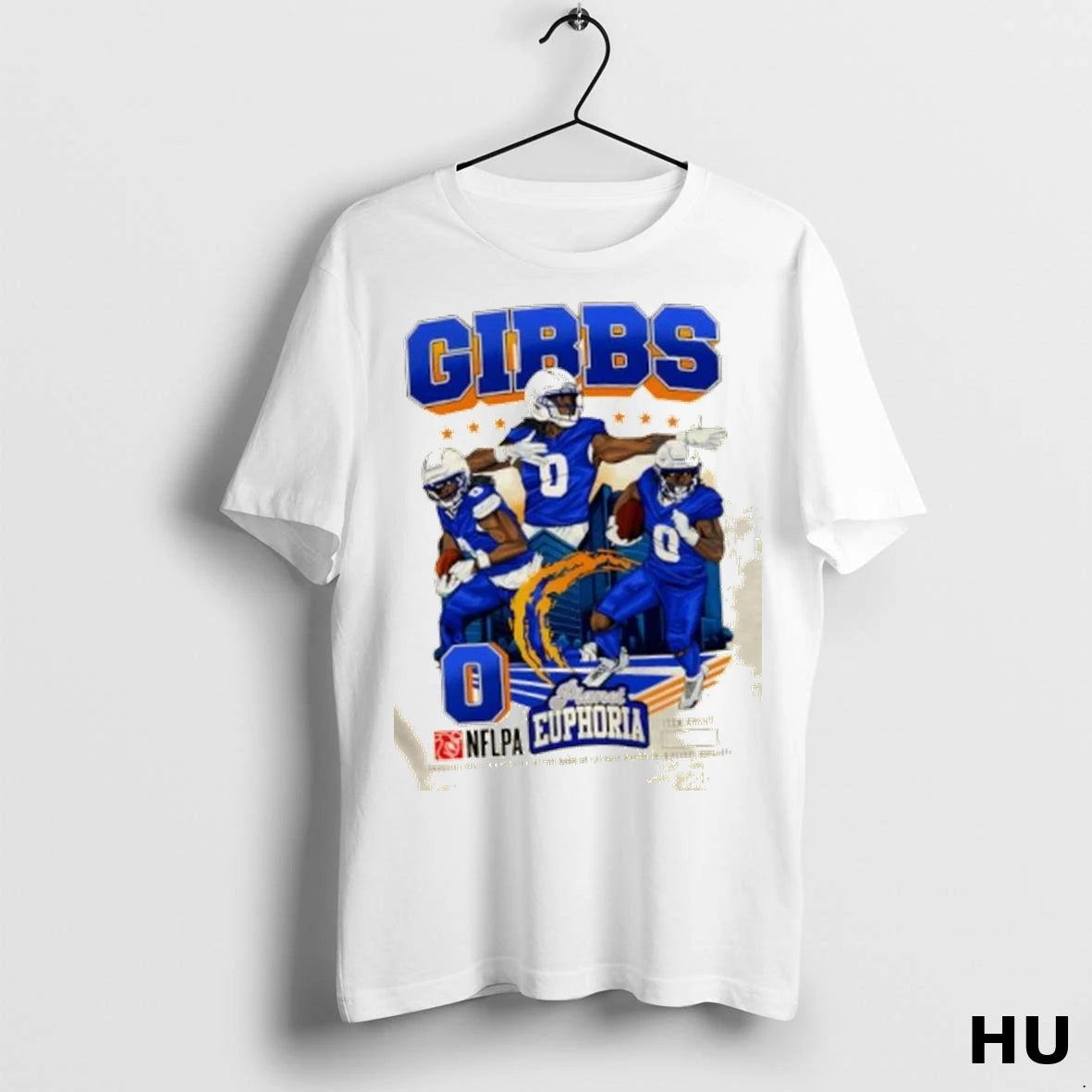 Official Jahmyr Gibbs Detroit Lions Number 0 Graphic T Shirt