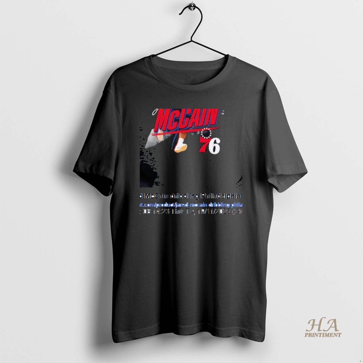Official Jared Mccain Dribbling Philadelphia 76ers