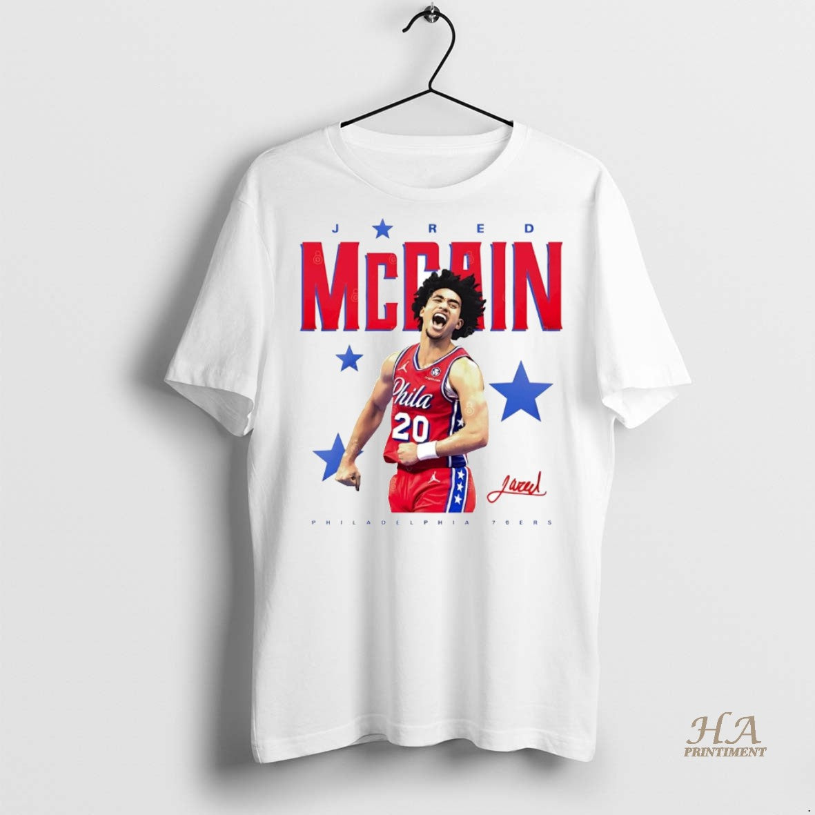 Official Jared Mccain Scream Philadelphia 76ers Signature Shirt
