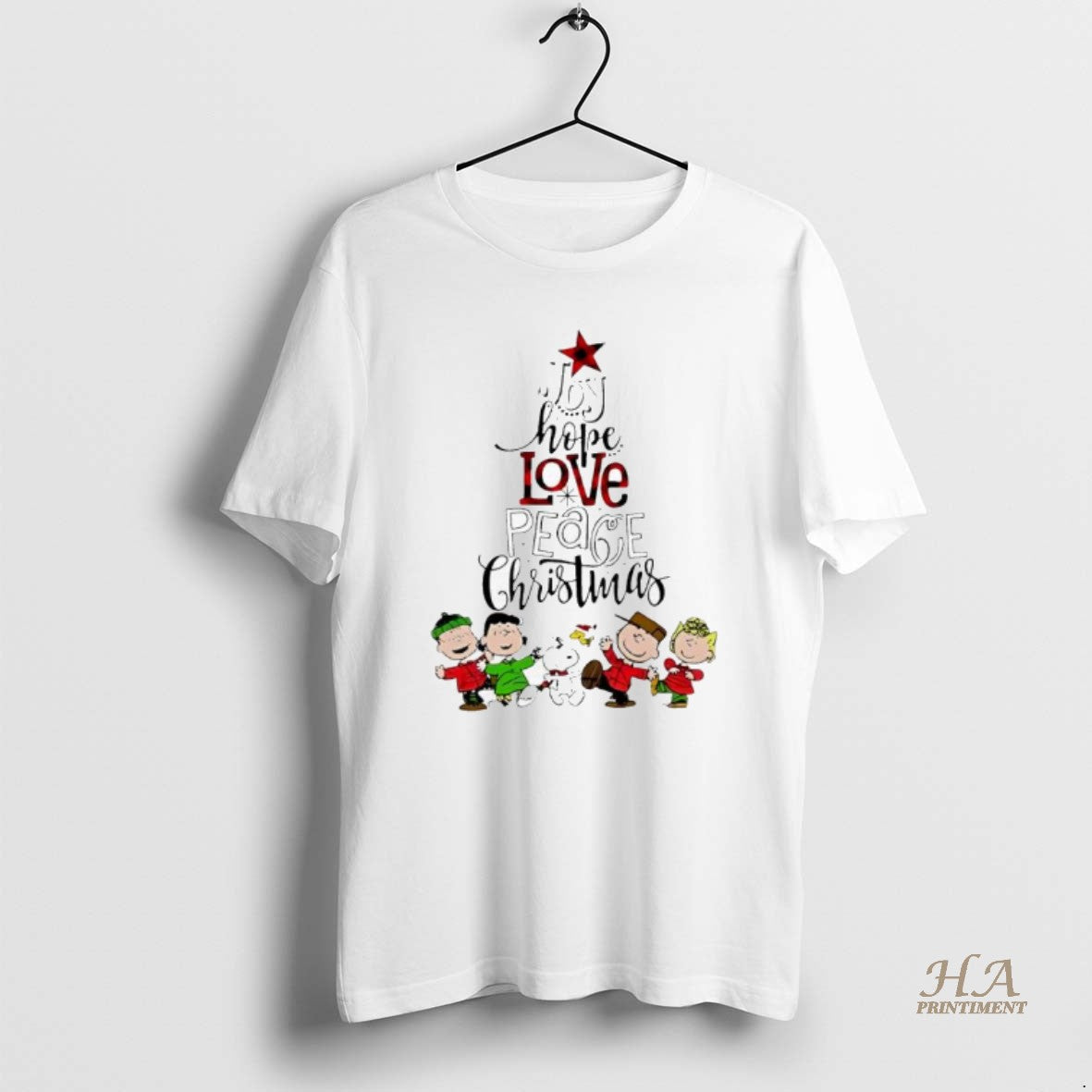 Official Joy Hope Love Peace Christmas Peanuts Comic