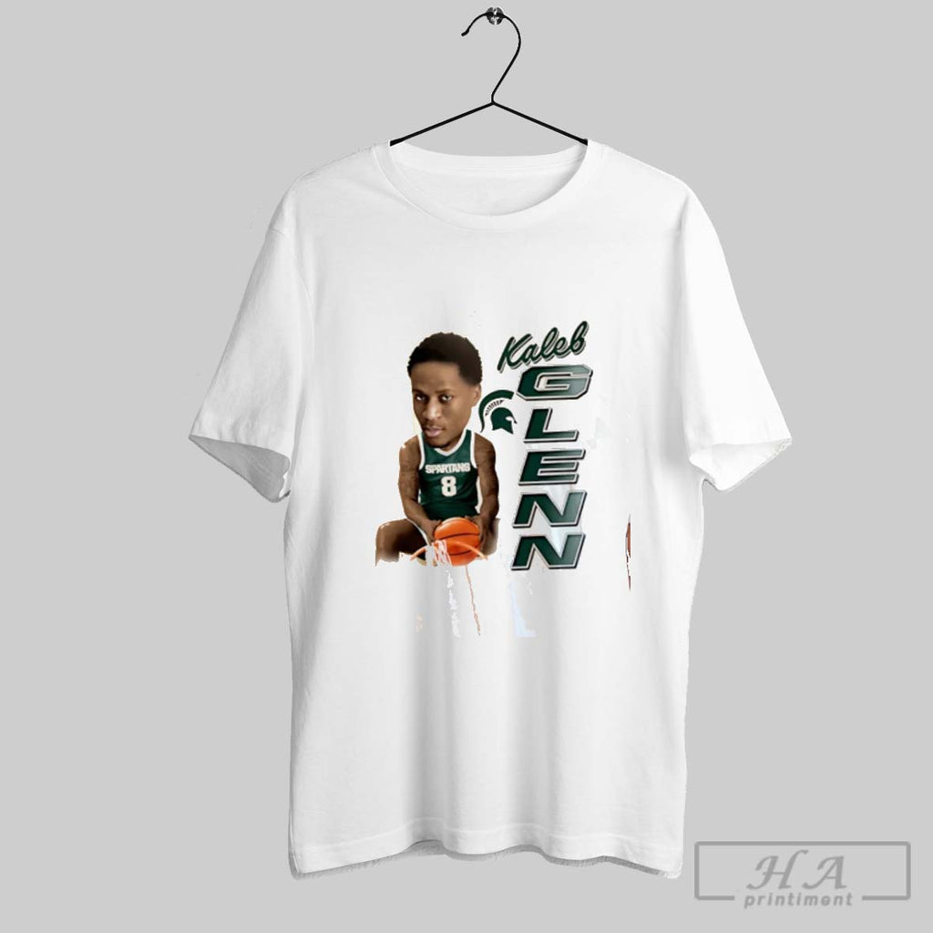 Official Kaleb Glenn Michigan State Spartans Ncaa Caricature
