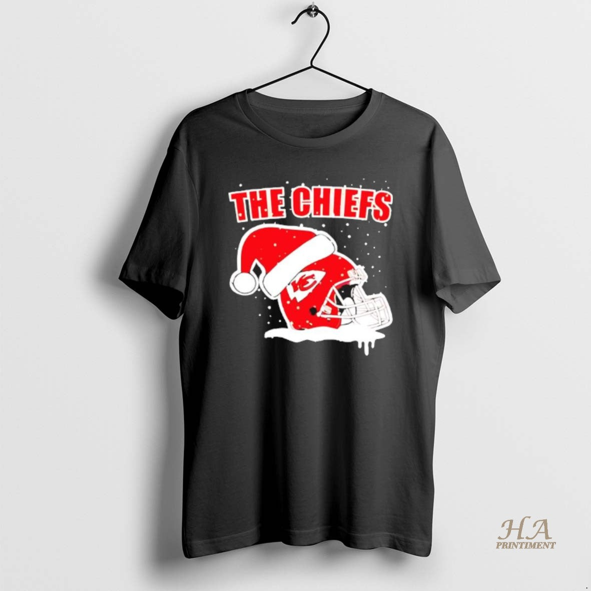 Official Kansas City Chiefs The Chiefs Helmet Santa Hat Christmas Black