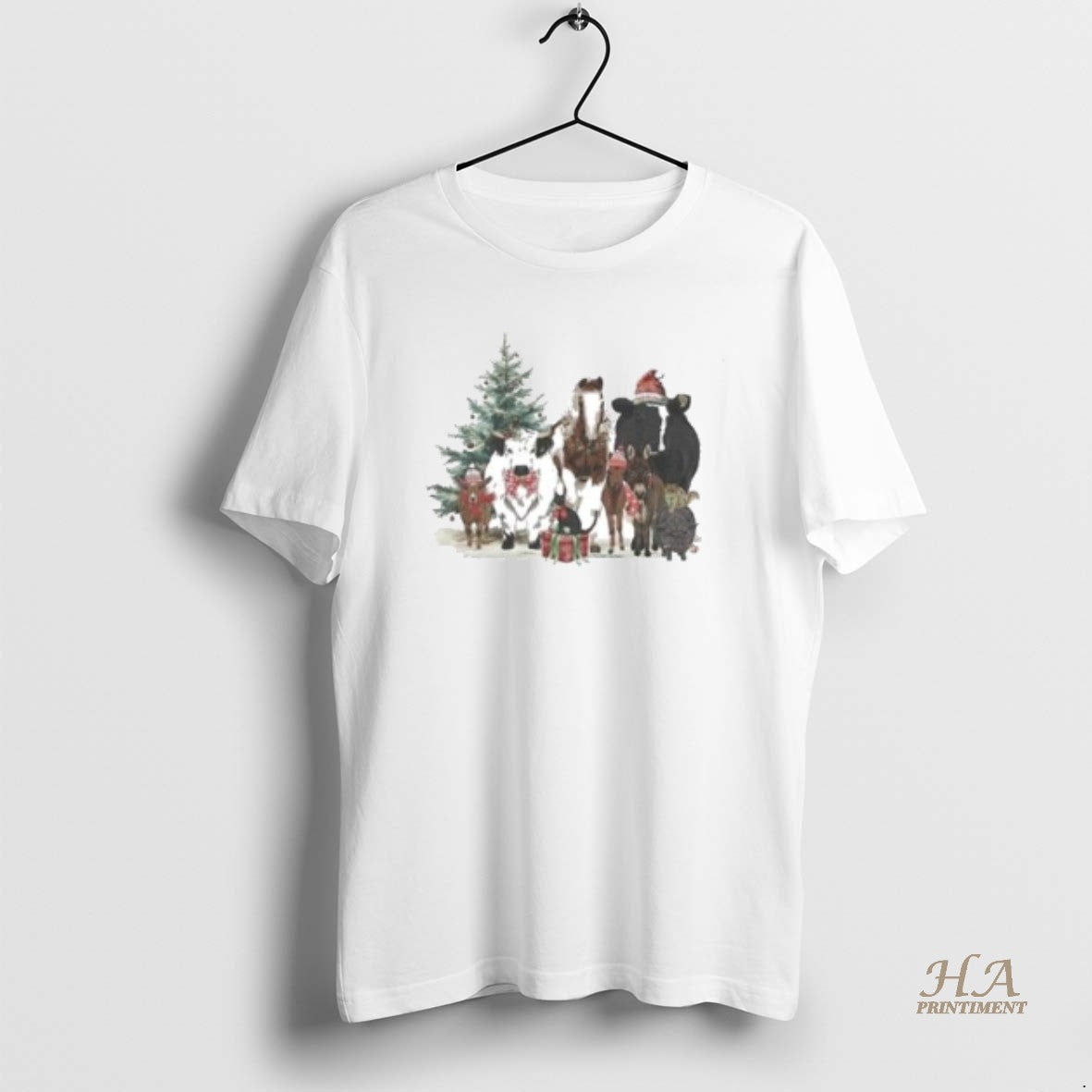 Official Katie Van Slyke Festive Farm Christmas 2025 Circle White