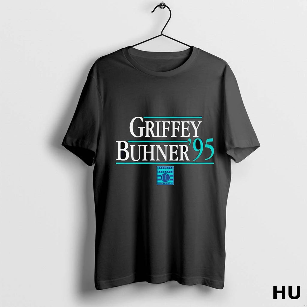 Official Ken Griffey Jr And Jay Buhner 95 Hall Of Fame T Shirt