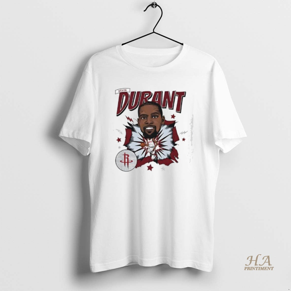 Official Kevin Durant Houston Rockets Caricature