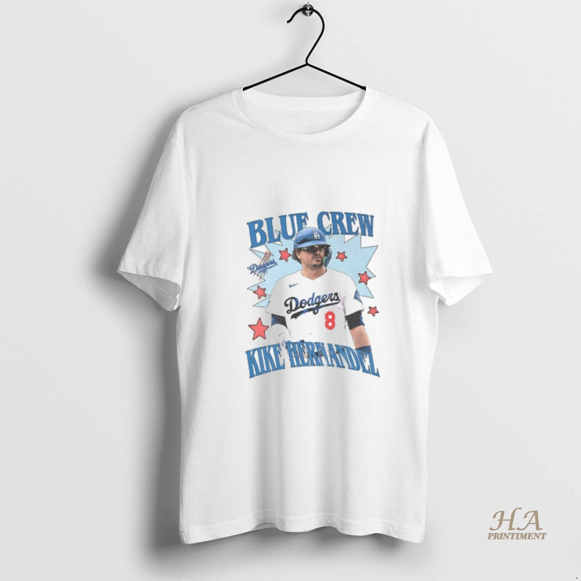 Official Kike Hernandez Blue Crew Los Angeles Dodgers Baseball Players World Series 2025