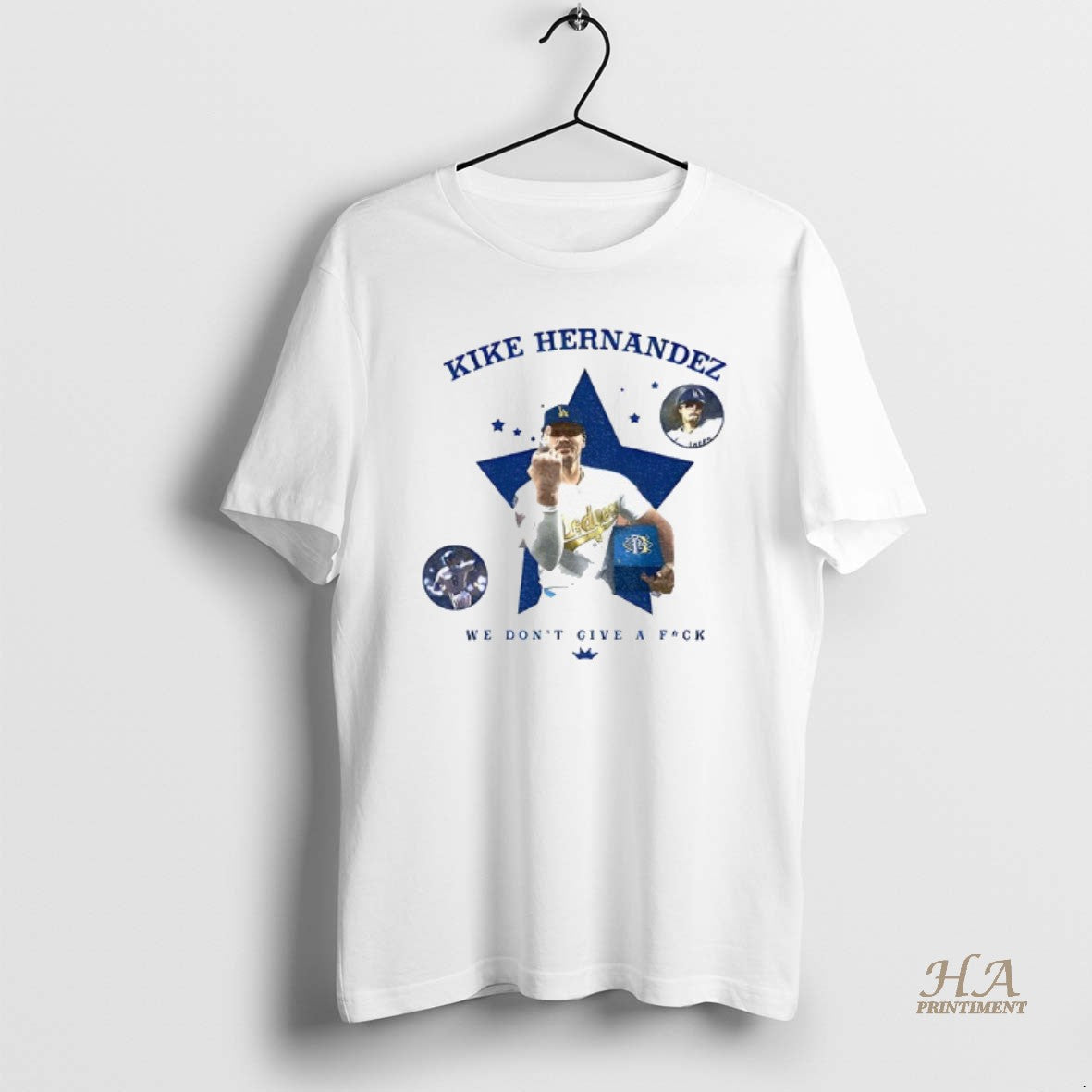 Official Kike Hernandez Middle Finger Dodgers Star We Dont Give A Fuck