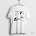 Official King Of Music David Bowie Freddie John Kurt Cartoon Mens White Tee