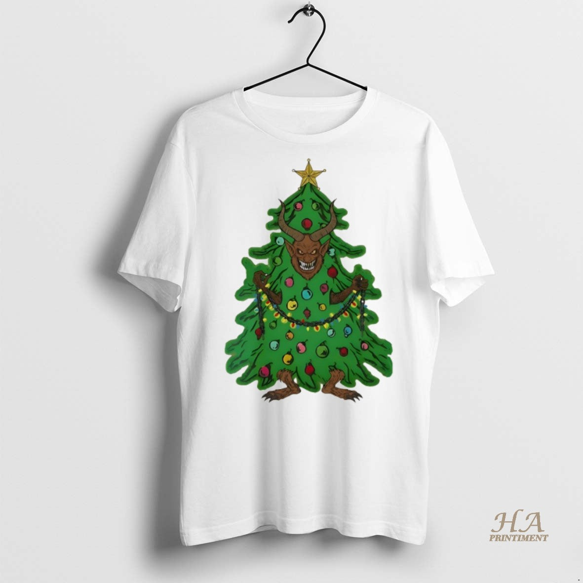 Official Krampus Christmas Tree Santa Merry Christmas Shirt