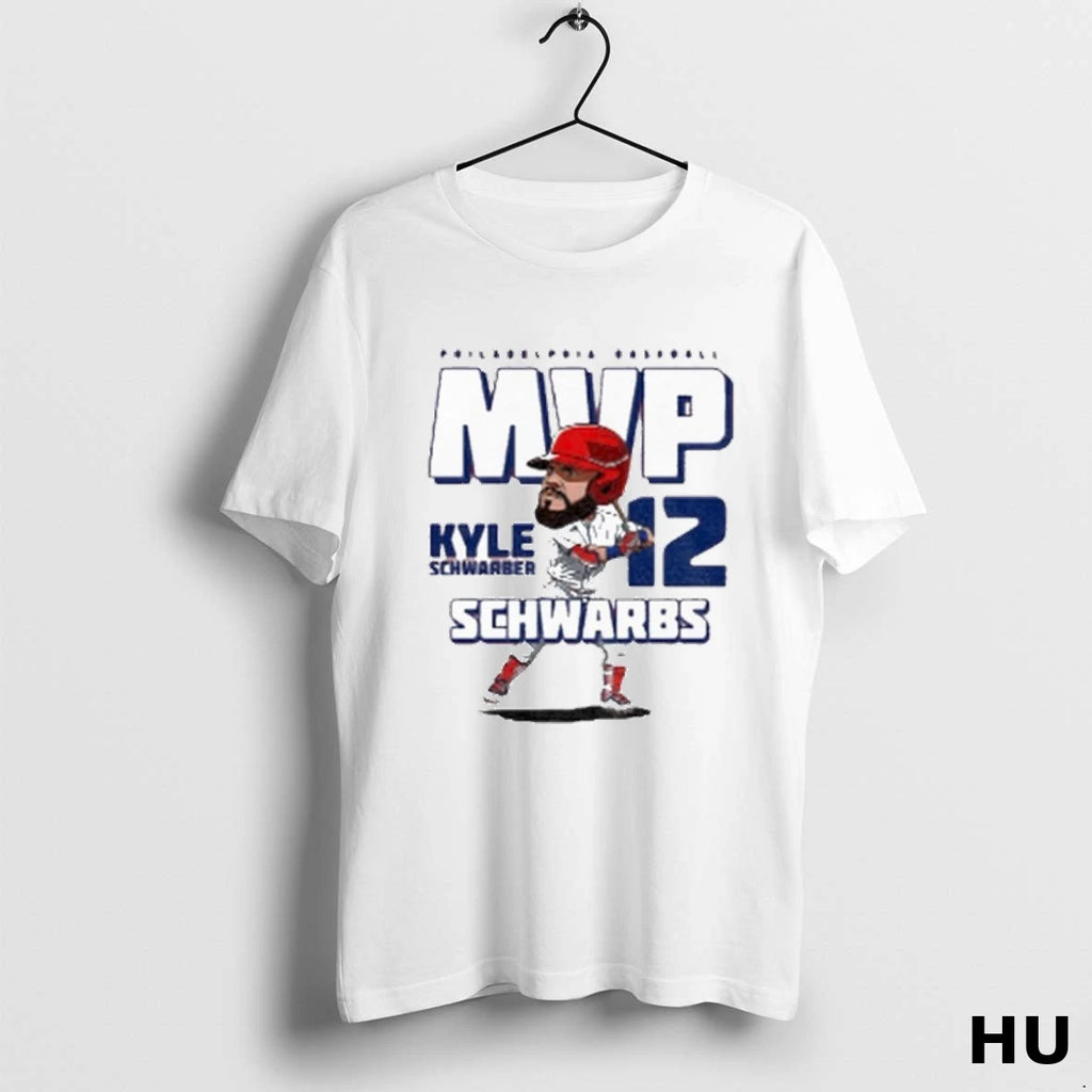 Official Kyle Schwarber Schwarbs Mvp Philadelphia Phillies Mlb Baseball Cartoon T Shirt