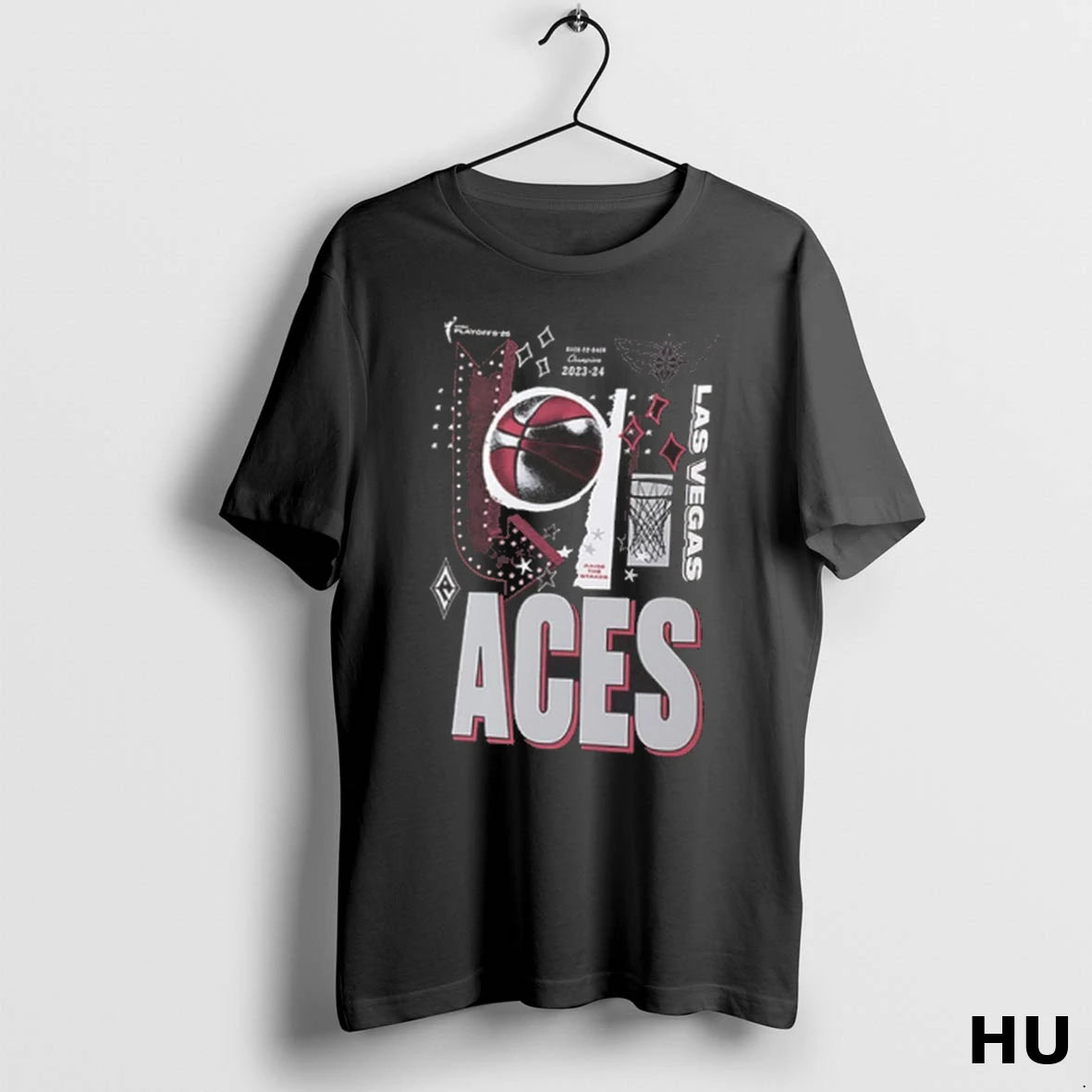 Official Las Vegas Aces Wnba Playoffs 25 Raise The Stakes 2 Sided T Shirt