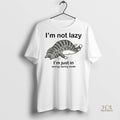 Official Lazy Cat Washed Im Not Lazy Im Just In Energy Saving Mode Shirt