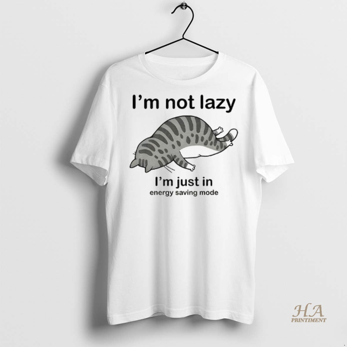 Official Lazy Cat Washed Im Not Lazy Im Just In Energy Saving Mode Shirt