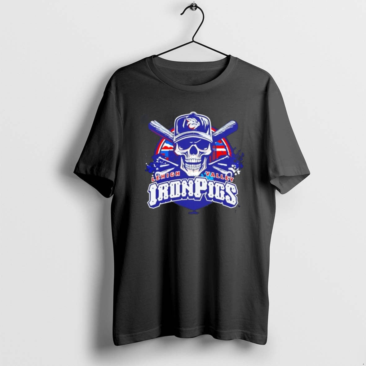 Official Lehigh Valley Ironpigs Skull W Bats