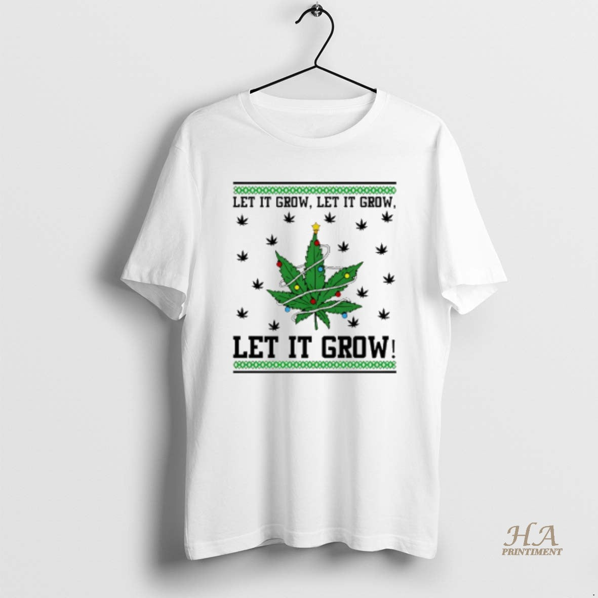 Official Let It Grow Let It Grow Let It Grow Weed Christmas