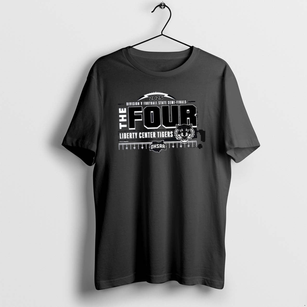 Official Liberty Center Tigers The Four 2025 Division 5 Football State Semifinals Classictshirt