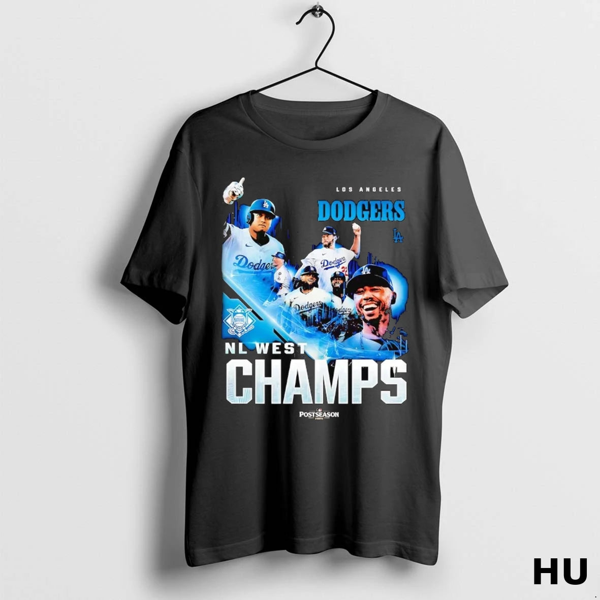 Official Los Angeles Dodgers 2025 Nl West Champions Postseason T Shirt