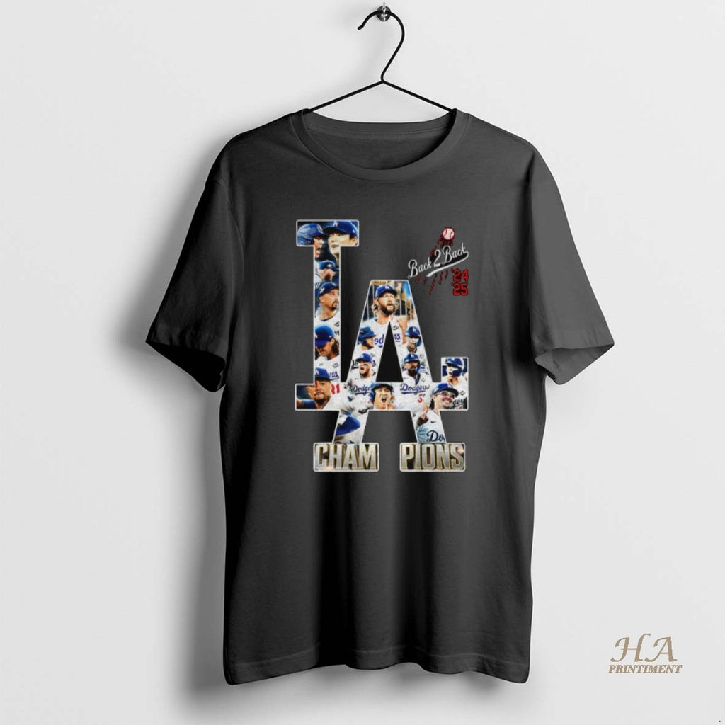 Official Los Angeles Dodgers Back 2 Back Champions 2025 La Logo