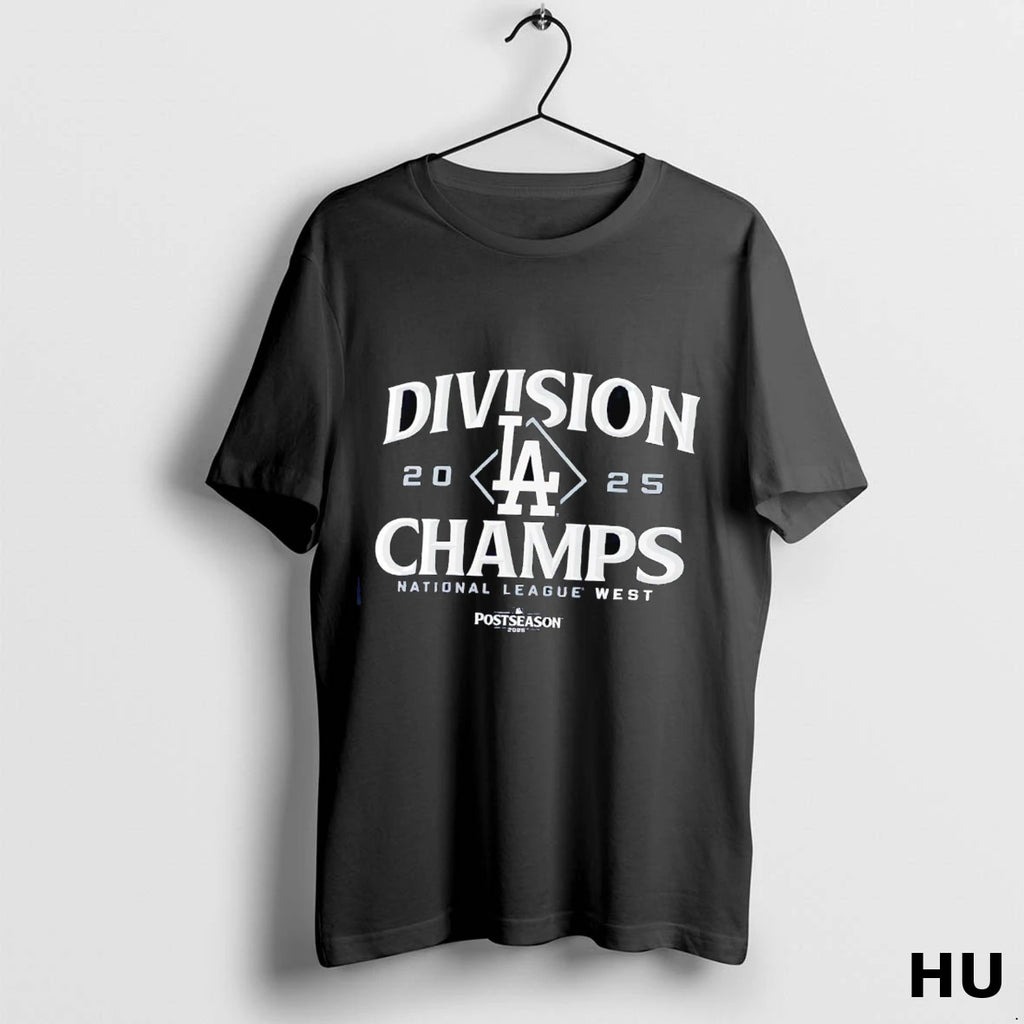 Official Los Angeles Dodgers Division Champs 2025 Nl West Division Champions T Shirt