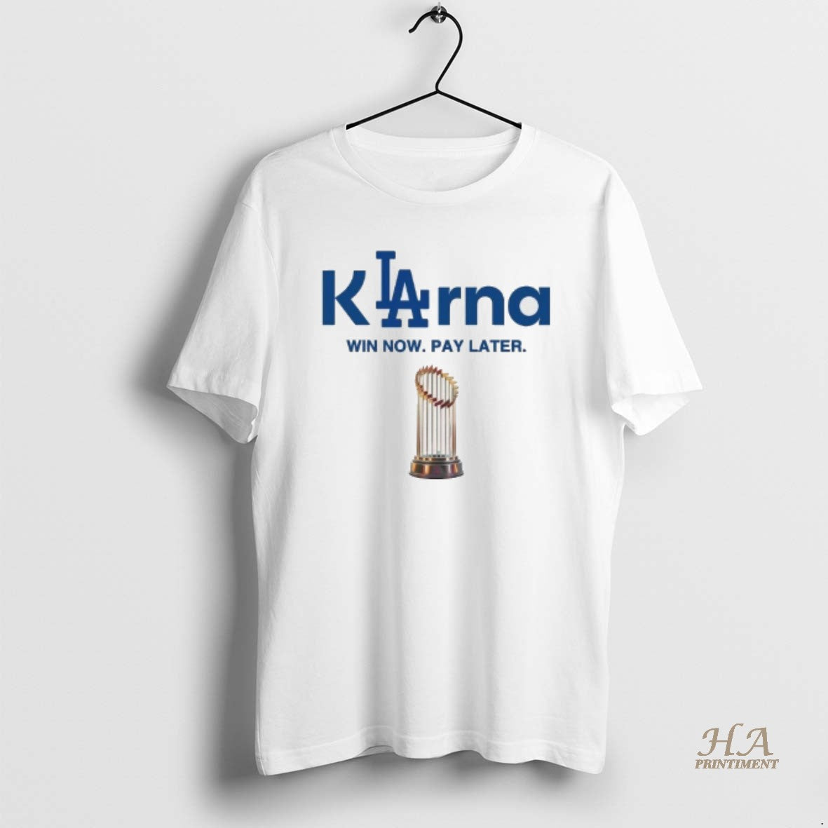 Official Los Angeles Dodgers Klarna Win Now Pay Later Ws Trophy
