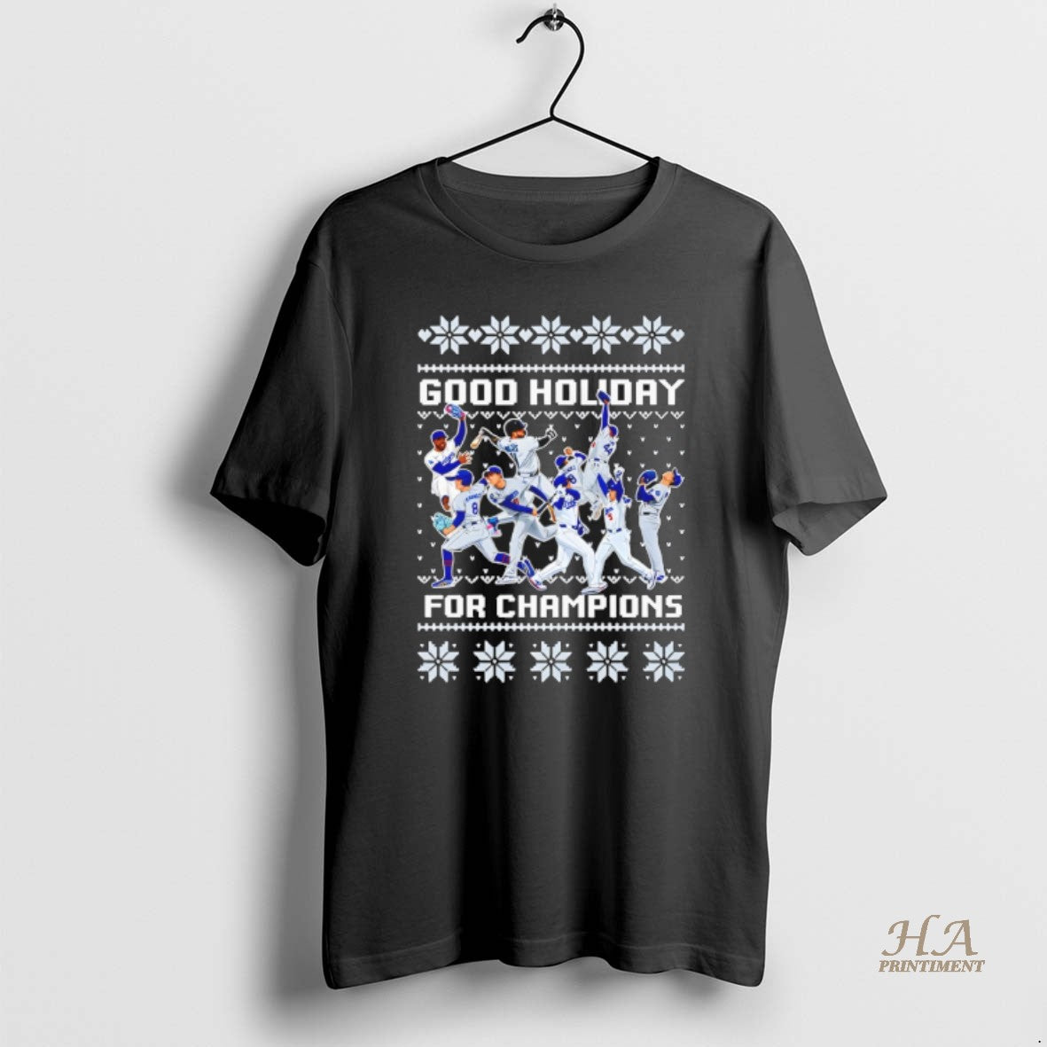 Official Los Angeles Dodgers Players Good Holiday For Champions Christmas 2025