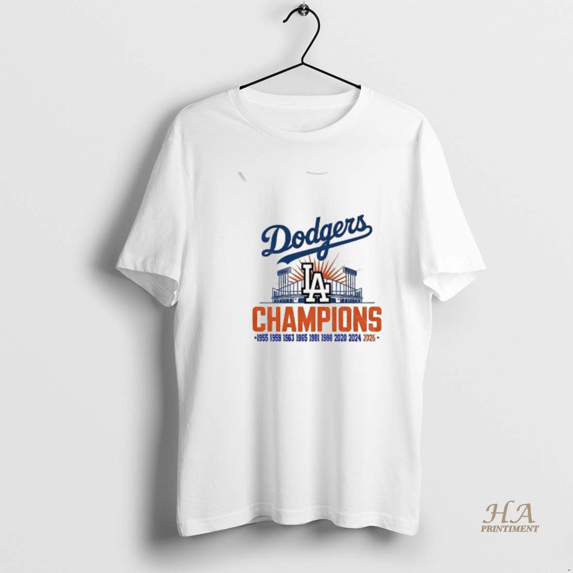 Official Los Angeles Dodgers Stadium Baseball Mlb Champions 1955 2025 Vintage