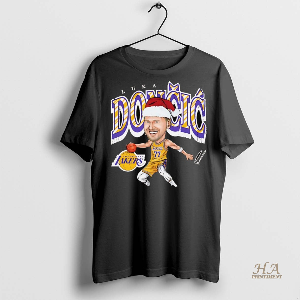 Official Luka Doncic Santa Cartoon Los Angeles Lakers Shirt