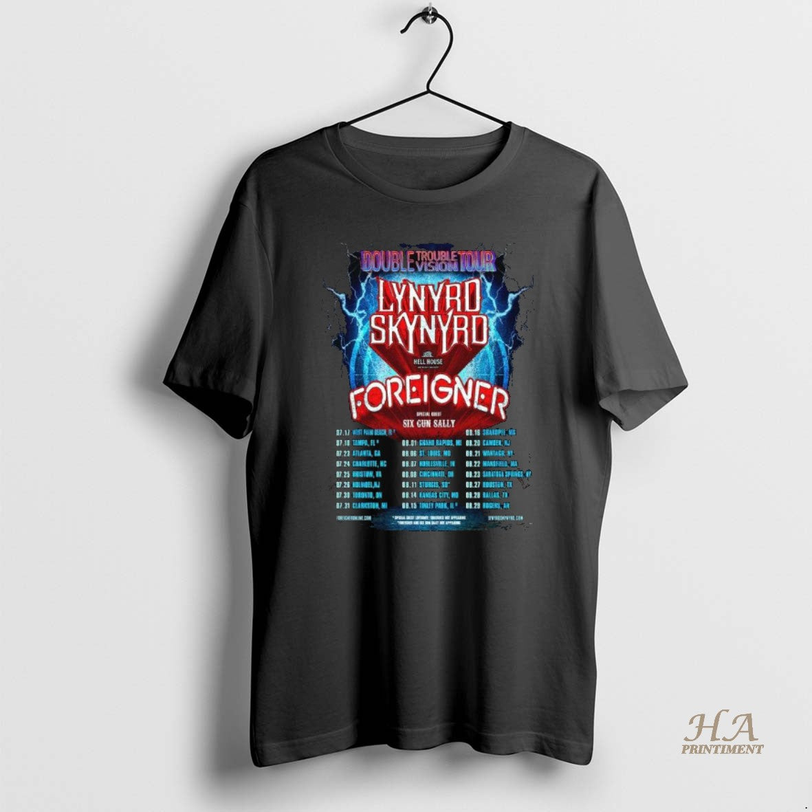 Official Lynyrd Skynyrd Double Trouble Vision Tour 2026 North America Long Sleve