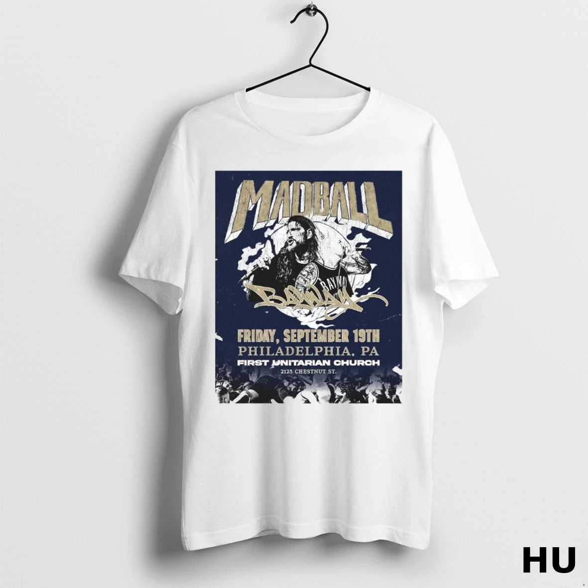 Official Madball Friday September 19th 2025 Philadelphia Pa First Unitarian Church T Shirt