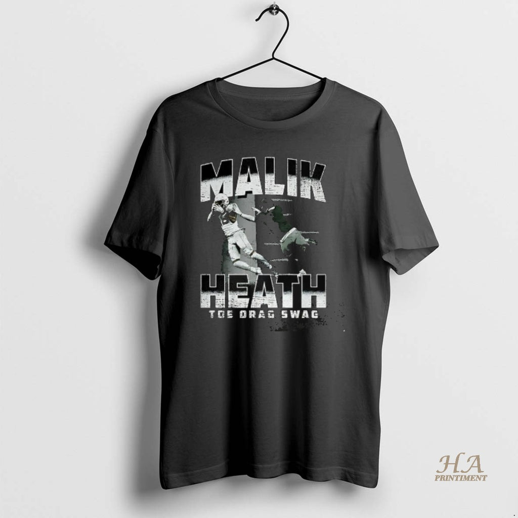 Official Malik Heath Green Bay Packers Football Toe Drag Swag