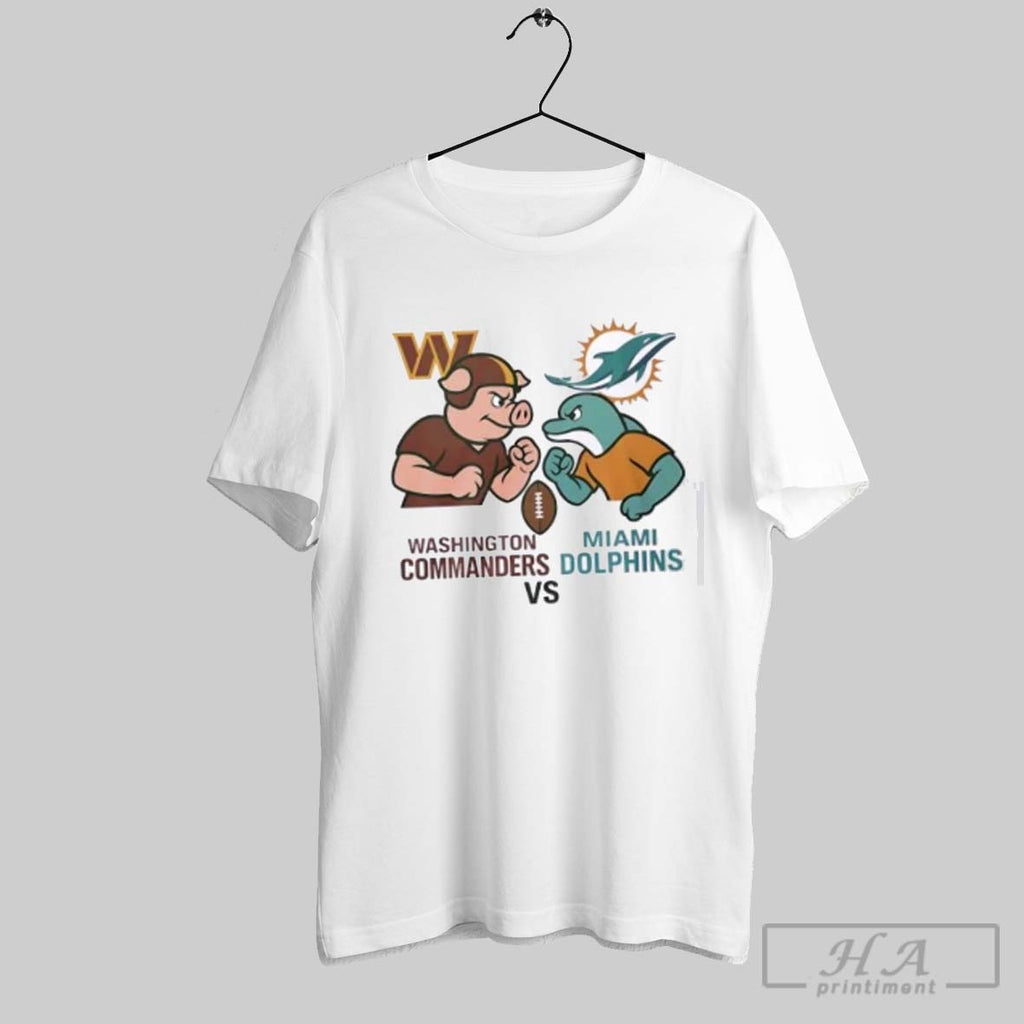 Official Mascots Washington Commanders Vs Miami Dolphins Football