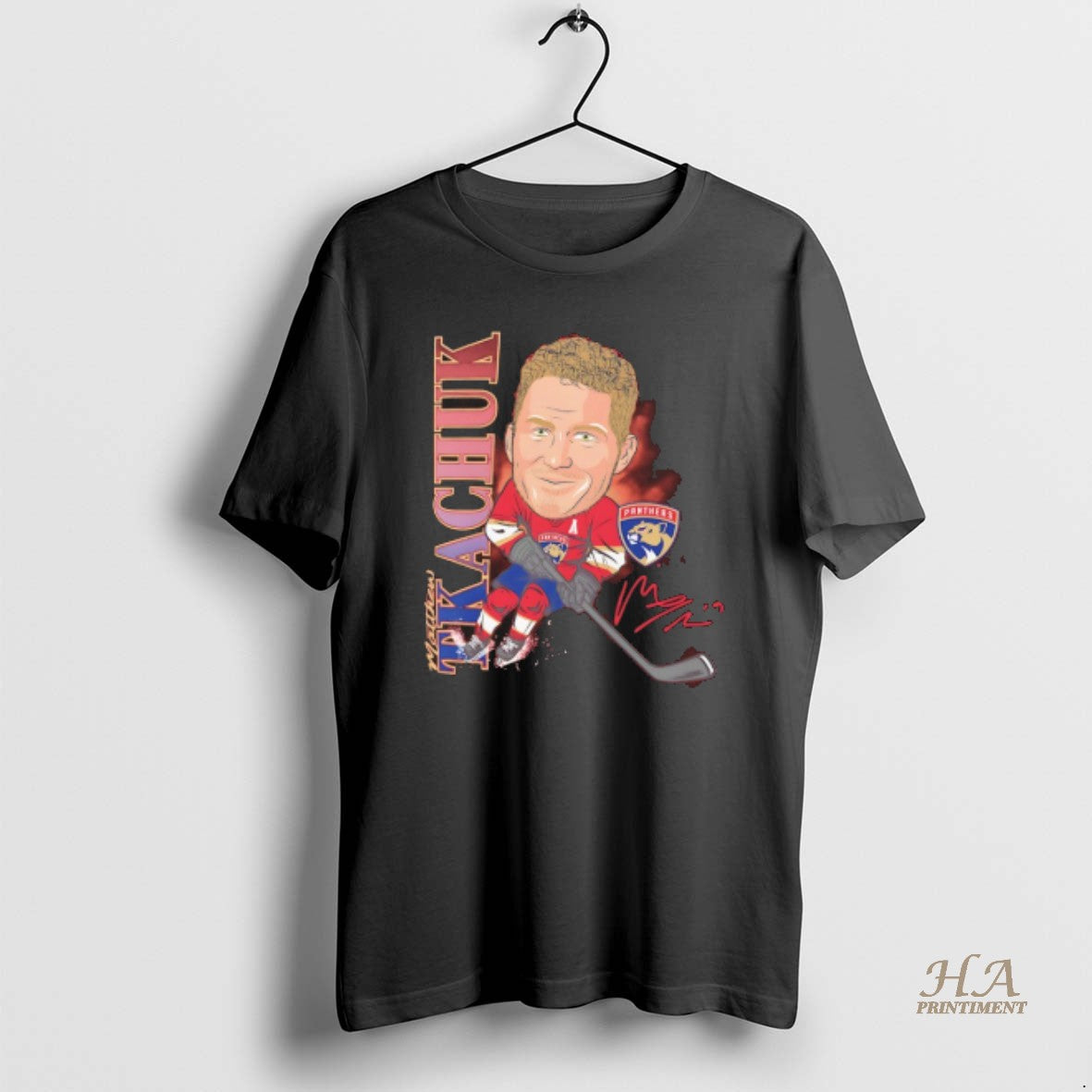 Official Matthew Tkachuk Florida Panthers Player Signature Caricature