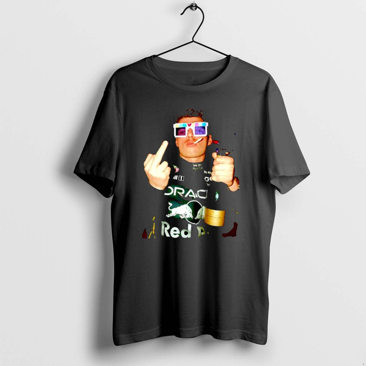 Official Max Verstappen 2025 Champion Middle Finger Graphic Christmas