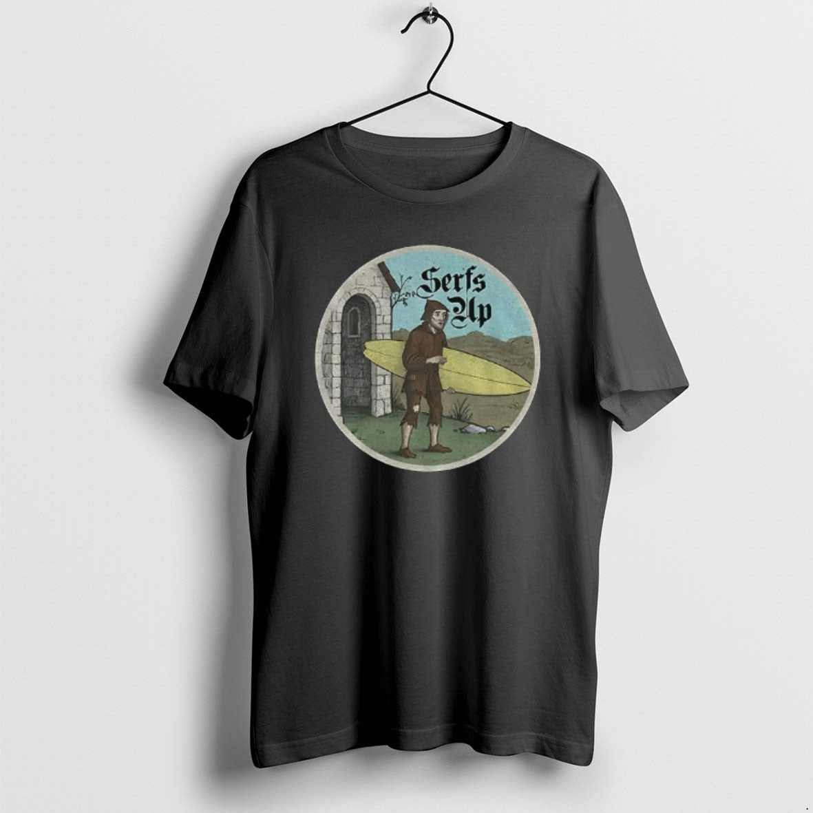 Official Medieval Surfer Serfs Up Cartoon Vintage