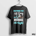Official Miami Dolphins Fan All Day Nurse All Night Diamond T Shirt