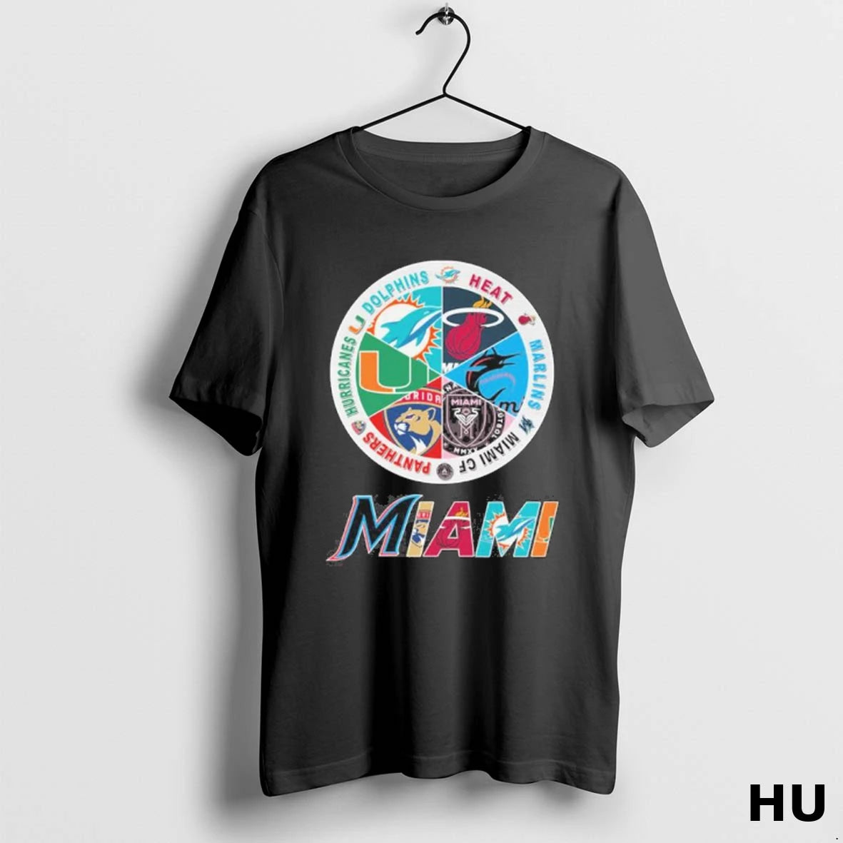 Official Miami Sports 2025 Dolphins Heat Marlins Inter Miami Panthers And Hurricanes T Shirt