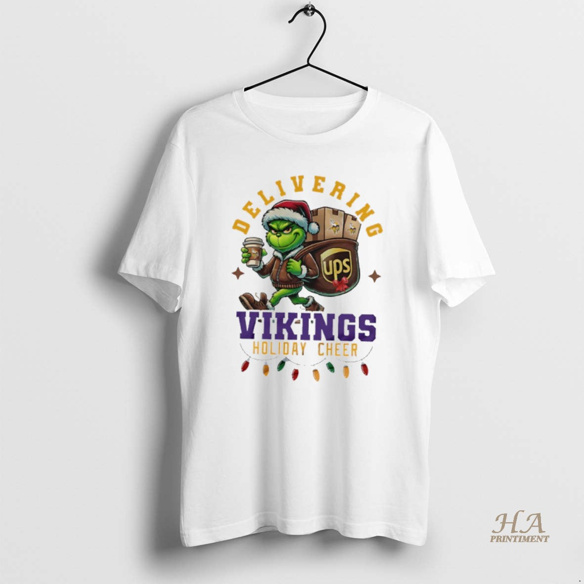 Official Minnesota Vikings Grinch Delivering Ups Holiday Cheer Christmas