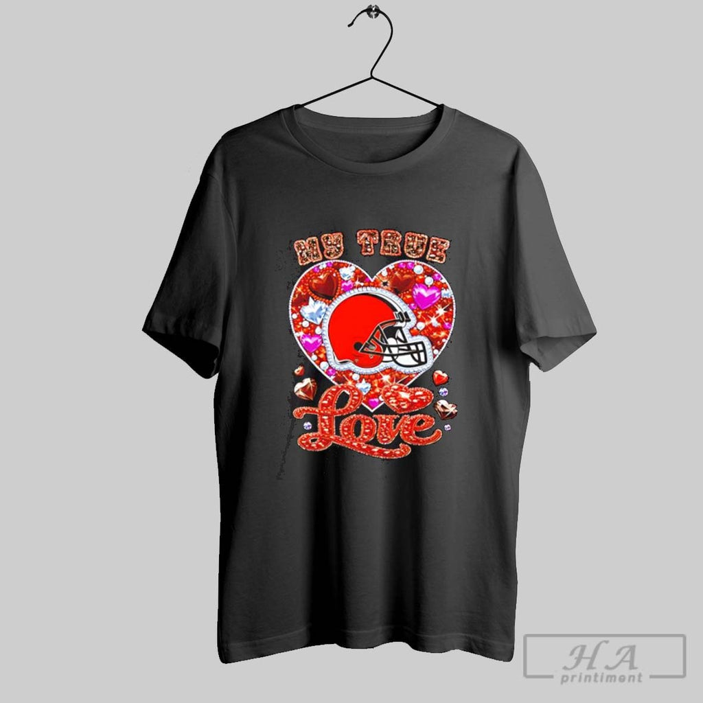 Official My True Love Cleveland Browns Twinkle Shirt Hoodie Sweater Longsleeve And V Neck