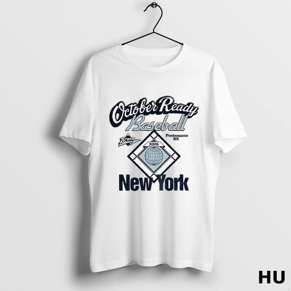 Official New York Yankees Mlb Baseball October Ready Baseball Bronx Postseason 2025 T Shirt