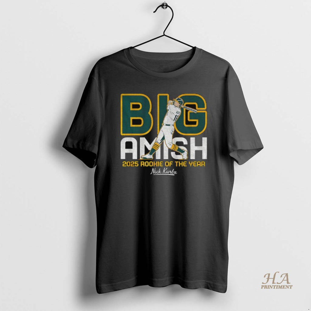 Official Nick Kurtz Oakland Athletics Mlb Baseball Big Amish Rookie Of The Year