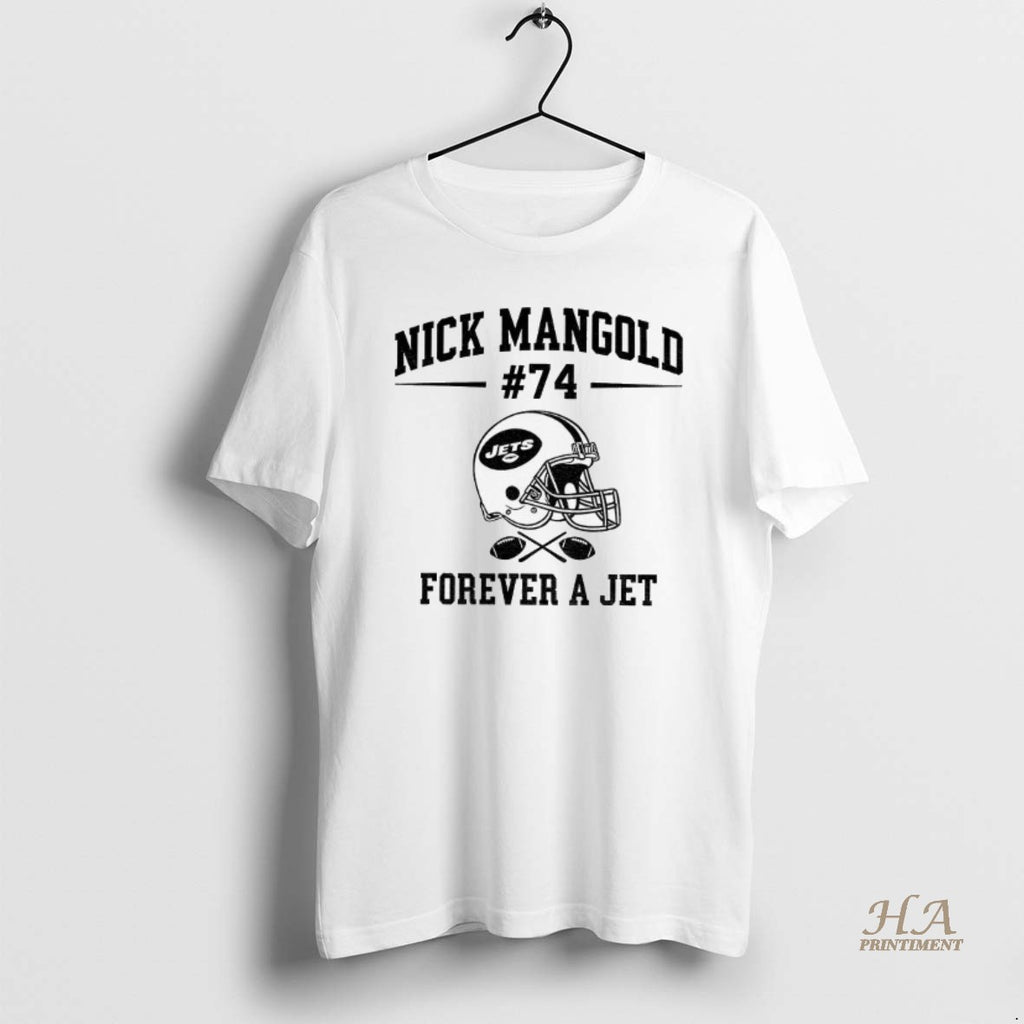 Official Nick Mangold 74 New York Jets Helmet Tribute Football Forever A Jet