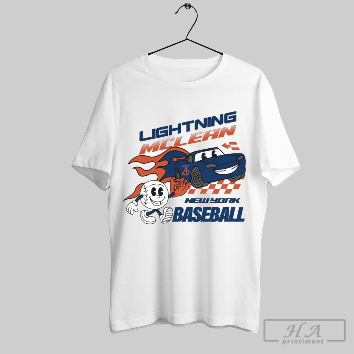Official Nolan Mclean Lightning Cartoon New York Baseball